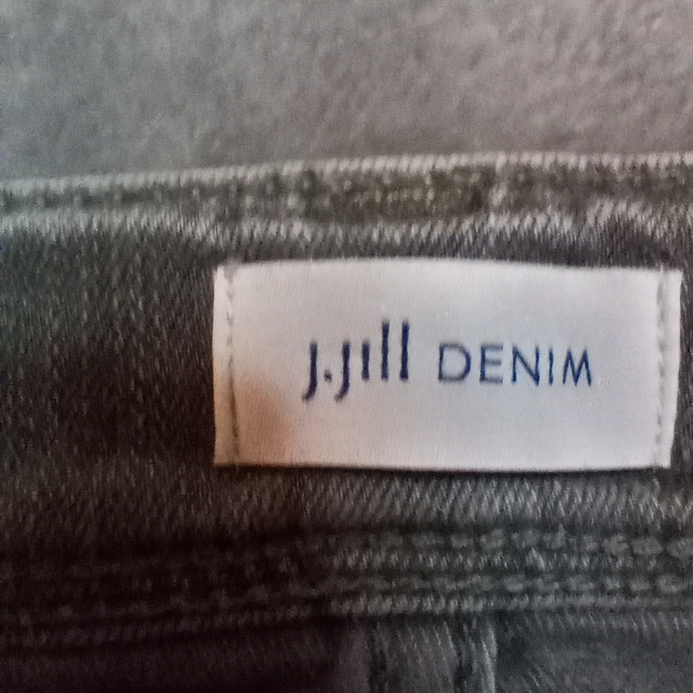 J Jill Authentic Fit Slim Ankle Pants Jeans Womens 8P Petite Olive Green Stretch - Picture 10 of 15